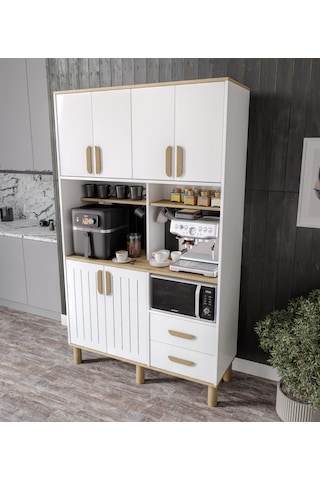 Afilli Sirius Kahve Köşesi 6 Kapaklı 2 Çekmeceli Ve Çok Amaçlı Do