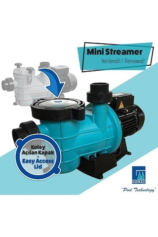 Gemaş Streamer Mini Havuz Pompası 1 HP Monofaze