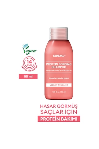 Yoğun Onarıcı Ve Isı Koruyucu Bakım Şampuanı Kundal Protein Bonding Shampoo 50ml Violet Muguet