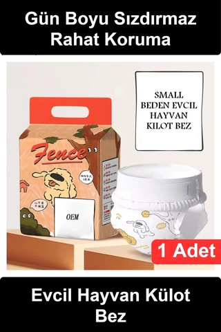 Köpekbezi Small Beden Evcil Hayvan Külot Bez Ultra Emici Hızlı Kuruyan Sızdırmaz Cırt Cırtlı Elasti