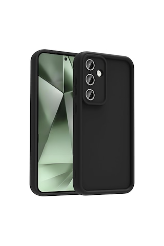 Zore Samsung Galaxy Uyumlu S25 Fe Kılıf Kamera Korumalı Zore Ananas Kapak - Siyah