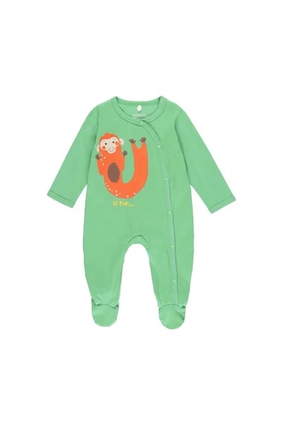 Bobolı Unisex Bebek Tulum Bo.112082 Yeşil