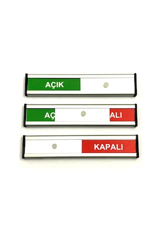 Açık - Kapalı Tabelası Kapı Isimliği Yönlendirme Levhası Sürgülü