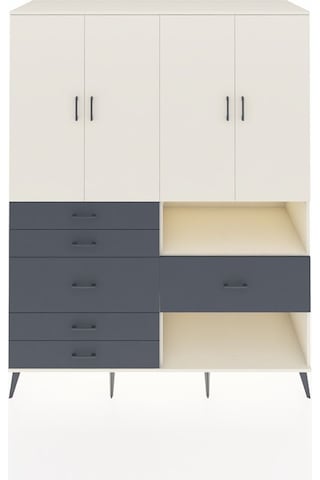 Kronos Gardrop 7 Raflı 6 Çekmeceli 4 Kapaklı 176x59x221 Aytaşı-aytaşı/antrasit Aytaşı/antrasit