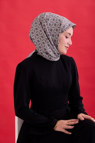 Silk Home Twill İpek Eşarp 11479-10 Koyu Gri, Gümüş