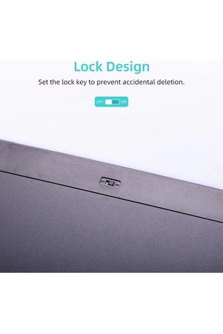 T12 Mavi Writing Tablet Lcd 12 Inç Dijital Kalemli Çizim Yazı Tahtası Beyaz