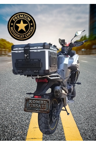 Alüminyum Motosiklet Arka Çantası 45 Lt Top Case Kbg-01 Alüminyum - Siyah