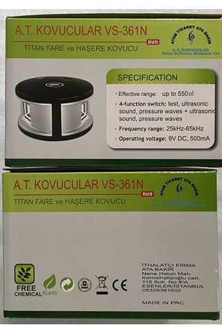 A.T. Kovucu VS-361N 550 M2 Haşere Kovucu