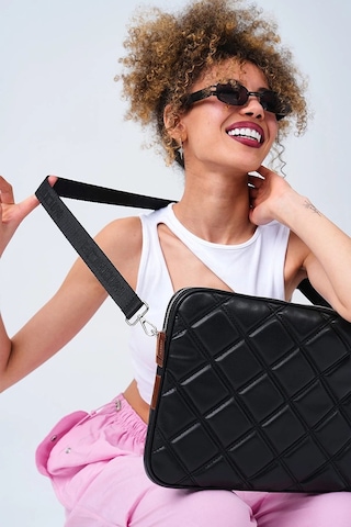 Omuz Askılı Notebook Çanta Tablet Laptop Kılıfı 13"-14" Kapitone Deri Siyah Renkli