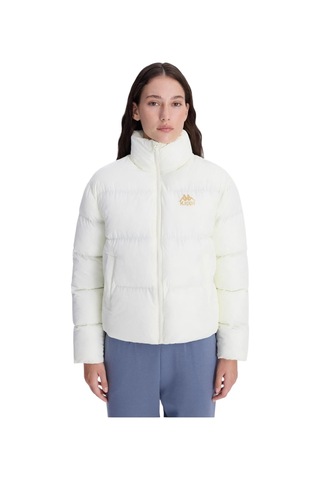 Kappa Authentic Arya Kadın Beyaz Regular Fit Şişme Mont Beyaz