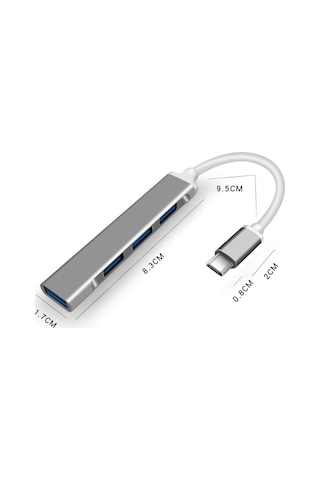 Singree Usb 3.0 Type C Hub Genişletme Bağlantı Noktası - 4'lü Portlu Mini Taşınabilir Hub
