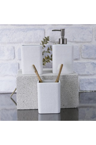 Linen Diş Fırçalık Beyaz