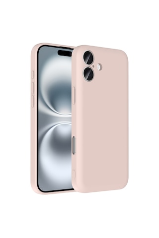 Apple Uyumlu iPhone 16 Plus Kılıf Kamera Korumalı Kartlık Hazneli Zore Vitra Kapak Pembe