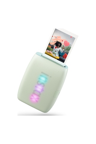 Instax Mini Link 3 Yeşil Akıllı Telefon Yazıcısı Beyaz Çanta Ve 20'li Mini Film Yeşil