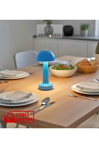 Zenlight Mantar Masa Lambası 320-3 Mavi