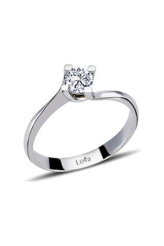 Lova F Renk 0,30 Karat Pırlanta Tektaş Yüzük - 1050081