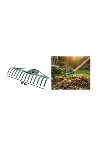 14 Dişli Metal Bahçe Tırmığı - 37 Cm Genişlik - Dayanıklı Yapı Ttt