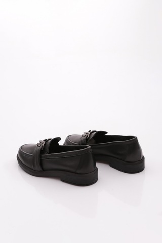 Dgn 527 Kadın Loafer Ayakkabı Siyah Napa