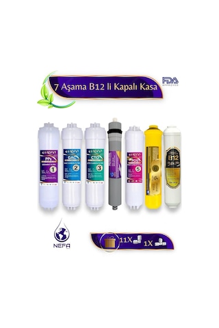 Tüm Kapalı Kasalara Uyumlu Ph8 - B 12 Filtre Destekli 7'li Filtre