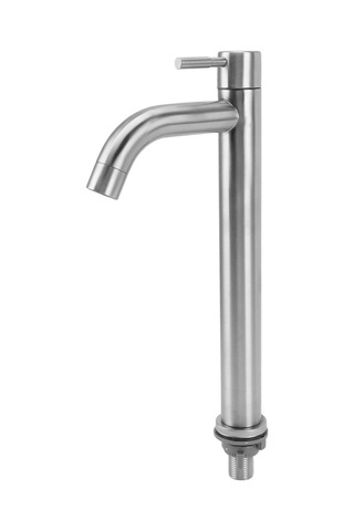 Hangfox Inox Mat Sertifikalı Tek Delik Lavabo Musluğu - Soğuk Su Kontrolü, Dayanıklı Ve Estetik Ev Tesisatı