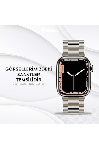Apple Watch Series Se/11/10/9/8/7/6/5/4/3 İle Uyumlu Çelik Kordon Bbl04