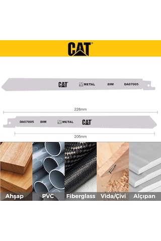 Cat Da07005 228mm 2 Parça Profesyonel Metal/çivili Ahşap Kesme Tilki Kuyruğu Testere Ucu