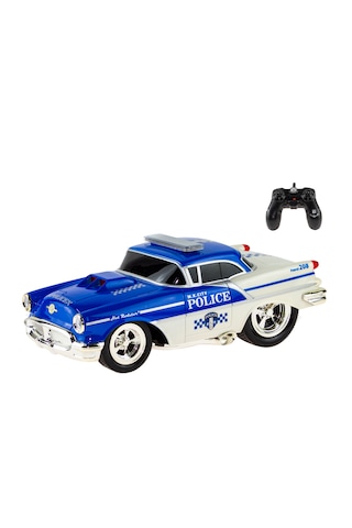 1:16 Ölçek Uzaktan Kumandalı Klasik Araba Super Polis Chewy Mavi