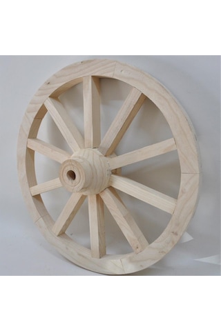 Otantik Ahşap At Arabası Tekeri 60 Cm. Duvar Dekoru Diğer