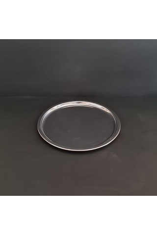 12 Adet Paslanmaz Çelik Diplomat Tabak 430 Kalite Tatlı & Pasta Servis Tabağı 20 Cm Gümüş