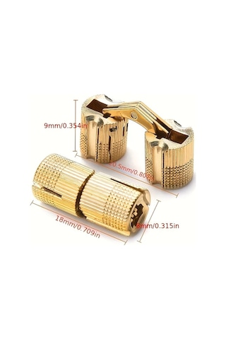 Dashanshop 2 Adet 8mm Gizli Kapı Menteşesi 180 Derece Açılış Dayanıklı Endüstriyel 8mm