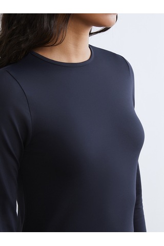 Lcw Modest Siyah Bisiklet Yaka Kadın Body