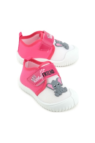 Gezer Kız Bebek Yazlık Keten Tek Cırt Cırtlı Ayarlanabilir Rahat Taban Ev Okul Kreş Günlük Ayakkabı Beyaz