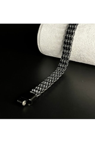 Yıldız Doğal Taş Hematit Taşı Şık Erkek Siyah Doğal Taş Bileklik Mıknatıslı Ve Kilitli Kapama Çok Renkli