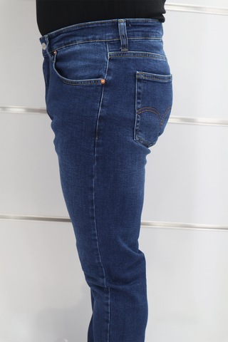 Denim Cartel Dmctekstil Erkek Normal Bel Dar Kesim Boru Paça Jean Pantolon Koyu Mavi