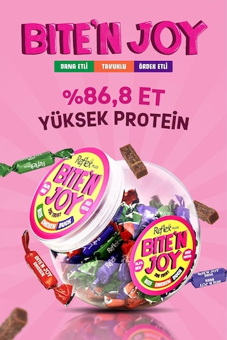 Plus Bite'n Joy Dana Etli, Tavuklu Ve Ördek Etli Köpek Ödül Maması 250 Gram