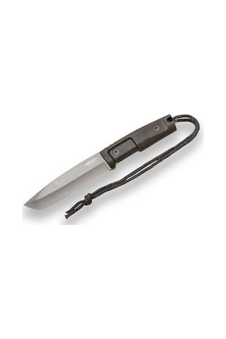 Joker 0786 Survival Rubber Handle Titanyum Kaplamalı Kılıflı Kamp Bıçak Siyah