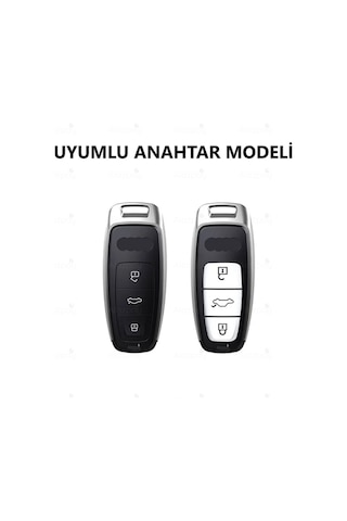 Audi A3 A4 A6 A7 A8 & B9 C8 4k D5 & S7 S8 & Q7 Q8 & E-tron Silikon Şeritli Anahtar Kılıfı 1 Adet