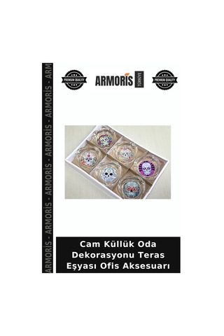 Cam Küllük Oda Dekorasyonu Teras Eşyası Ofis Aksesuarı