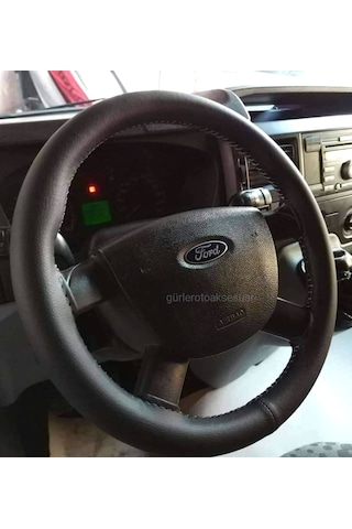 Ford Transit 2007+ Direksiyon Kılıfı Dikme Soft Gri Ipli (10.5Cm)