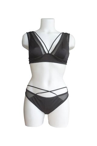 Alfa Aksesuar 03 Kom Wendy Brazilian Bikini Siyah