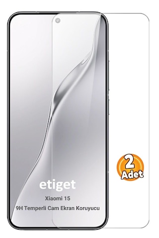 Xiaomi 15 Temperli 9h Cam Ekran Koruyucu 2 Adet