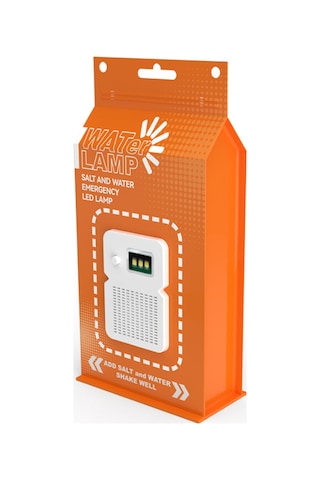 Aubyhe Tuzlu Su İle Çalışan Led Fener, Dış Mekan Işığı, Şarj Gerektirmeyen, 200 Saat Süre, Portatif Kamp Lambası Turuncu Tuz Paketi Yok Çok Renkli