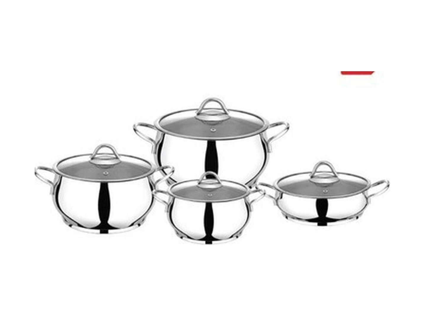 Remetta Serena Silver 8 Parça Tencere Seti Takımı Bakır - Siyah