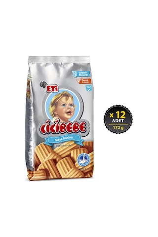 Eti Cicibebe 6+ Ay Bebek Bisküvisi 12 x 172 G