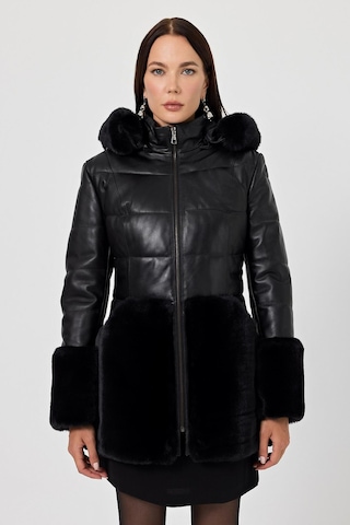 Veria Siyah Deri Mont Siyah