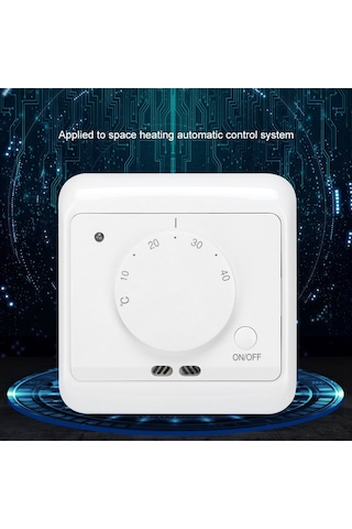 Yaozixa Duvar Tipi Mekanik Isıtma Termostati, 5-40 C Sıcaklık Kontrolü, 230v 16a, Ip20 Koruma, Otel/hastane Uygulamaları