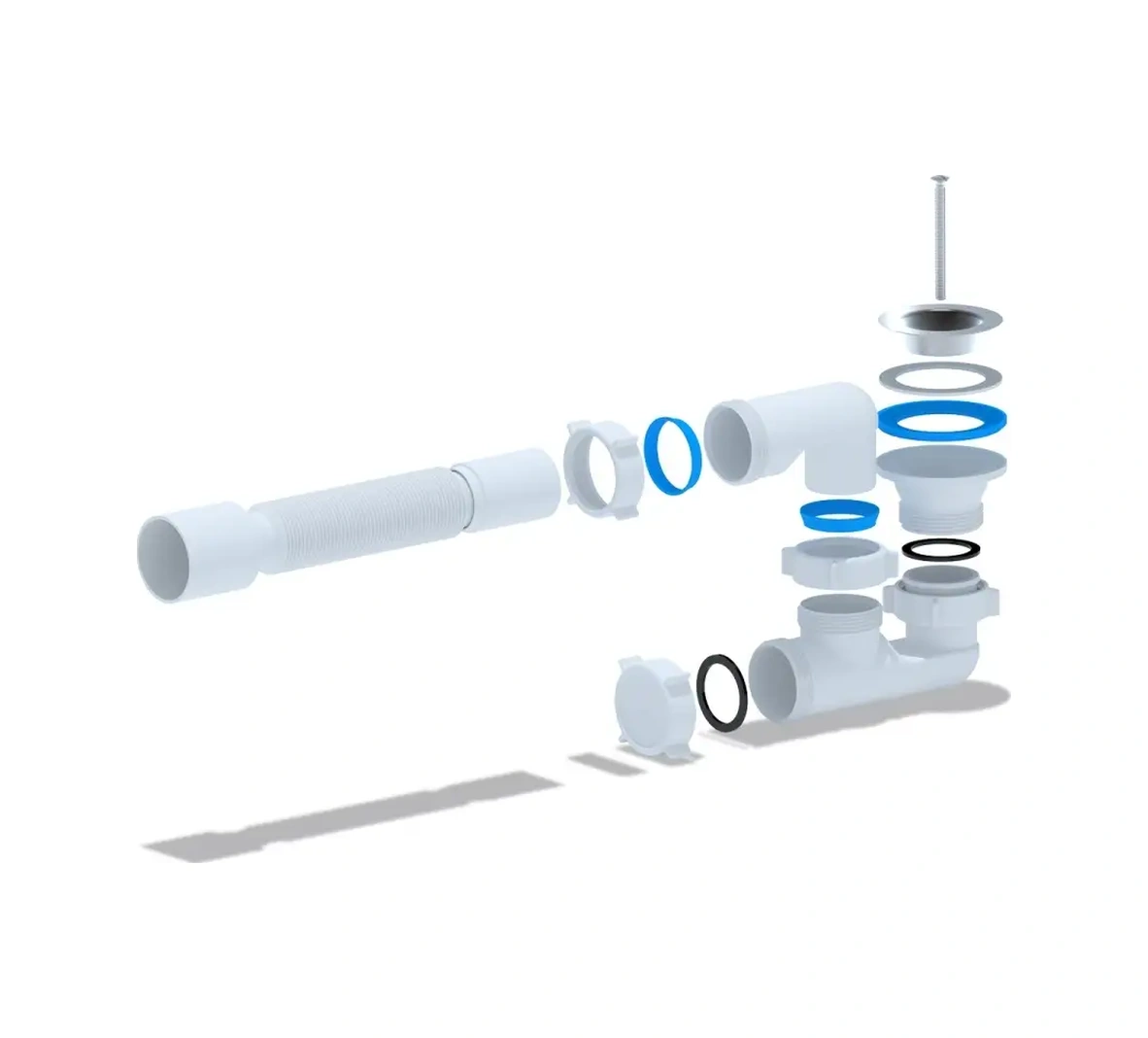 Anı Plast Duş Teknesi İçin 1 1/2"x40 Esnek Boru İle Sifon 40x50mm 83244718