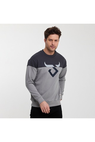 Twobull HELSİNKİ Erkek Füme / Taş Sweatshirt
