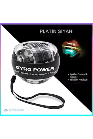Gyro Ball El Ve Bilek Egzersiz Topu Autostart Ve Powerball Egzers