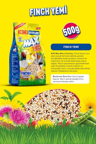 KIKI Excellent Kuş Max Menu Finches Tropikal Finç Yemi 500 Gr. KB310